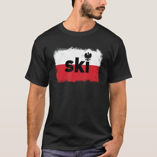 SKI Poolse Erfgoed Achternaam Voorouders Dyngus Da T-shirt (Voorkant)