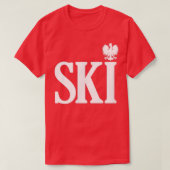 SKI Poolse familienamen einde Poolse dag van de ad T-shirt (Design voorkant)