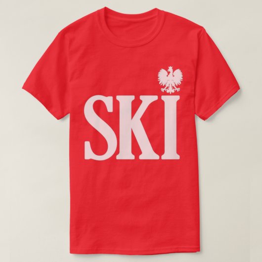 SKI Poolse familienamen einde Poolse dag van de ad T-shirt (Design voorkant)
