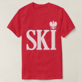 SKI Poolse familienamen einde Poolse dag van de ad T-shirt (Design voorkant)