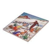  Ski Poster, Arlberg, St Anton Tegeltje (Zijkant)