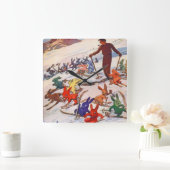  Ski Poster, Arlberg, St Anton Vierkante Klok (Huis)