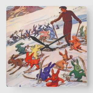 Ski Poster, Arlberg, St Anton Vierkante Klok