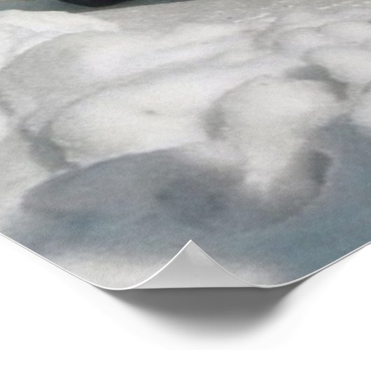 ski-poster, auto naar de piste poster (Hoek)