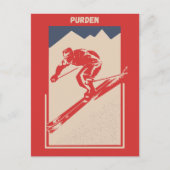 Ski Poster Canada Resort Purden Briefkaart (Voorkant)