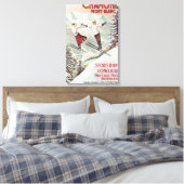  Ski Poster, Chamonix Mont Blanc Canvas Afdruk (Insitu (Slaapkamer))