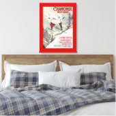  Ski Poster, Chamonix Mont Blanc Canvas Afdruk (Insitu (Slaapkamer))