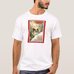 Ski Poster, Chamonix, Mont Blanc T-shirt