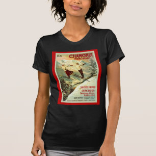  Ski Poster, Chamonix, Mont Blanc T-shirt