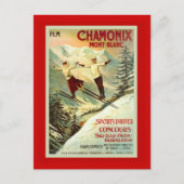 Ski Poster, Chamonix, Mt Blanc Briefkaart (Voorkant)