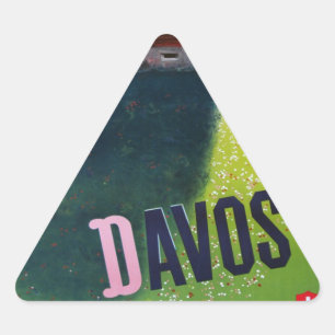 Ski poster, Davos, Zwitserland Sticker