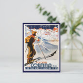 Ski-Poster, Dolomites, Cortina Briefkaart (Staand voorkant)