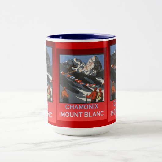 Ski Poster, Frankrijk, Chamonix, Mt Blanc Mok (Midden)