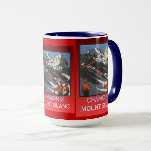 Ski Poster, Frankrijk, Chamonix, Mt Blanc Mok (Voorkant rechts)