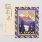  Ski Poster, Frankrijk, La Savoie; Briefkaart (Voorkant / Achterkant)