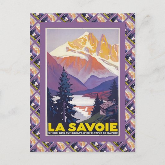  Ski Poster, Frankrijk, La Savoie; Briefkaart (Voorkant)