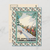 Ski Poster, Frankrijk, Saint Pierre de Chartreuse Briefkaart (Voorkant / Achterkant)