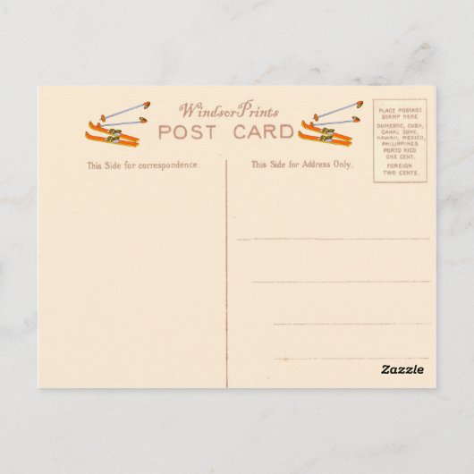  Ski Poster, Frankrijk, St Gervais les Bains Briefkaart (Achterkant)