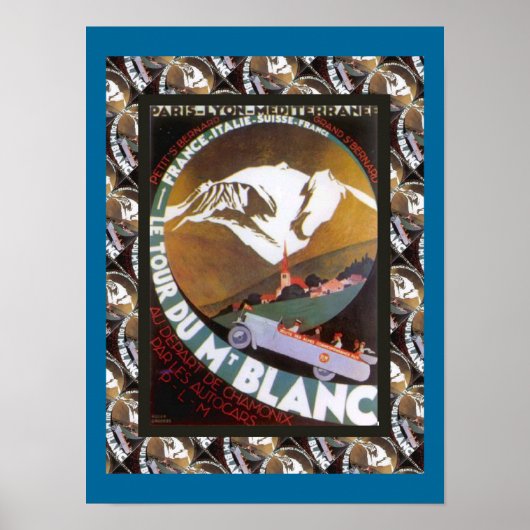  Ski Poster, Frankrijk, Tour de Mont Blanc Poster (Voorkant)