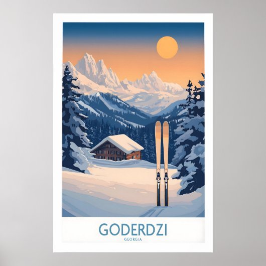 Ski Poster Goderdzi Georgië 1 (Voorkant)