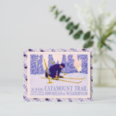  Ski poster, het Catamount Trail Briefkaart (Staand voorkant)