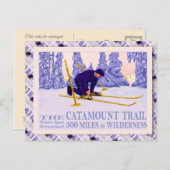  Ski poster, het Catamount Trail Briefkaart (Voorkant / Achterkant)