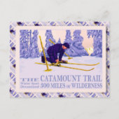  Ski poster, het Catamount Trail Briefkaart (Voorkant)
