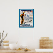  Ski Poster, Italië, Dolomites Cortina Poster (Keuken)