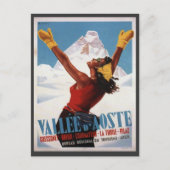 Ski Poster, Italië, Val d'Aosta Briefkaart (Voorkant)