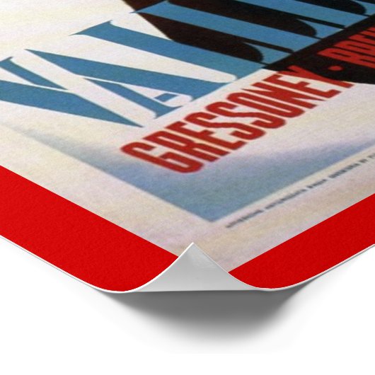  Ski Poster, Italië, Val d'Aosta Poster (Hoek)