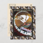  Ski Poster, Le Tour du Mt Blanc Briefkaart (Voorkant / Achterkant)