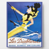 Ski poster, Les Diablerets, Zwitserland Fotoplaat (Voorkant)