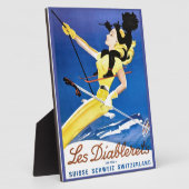  Ski poster, Les Diablerets, Zwitserland Fotoplaat (Zijkant)