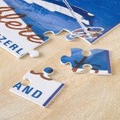  Ski poster, Les Diablerets, Zwitserland Legpuzzel (Zijkant)