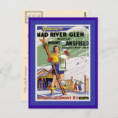 Ski Poster, Mad River Glen Briefkaart (Voorkant / Achterkant)