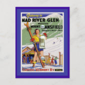  Ski Poster, Mad River Glen Briefkaart (Voorkant)