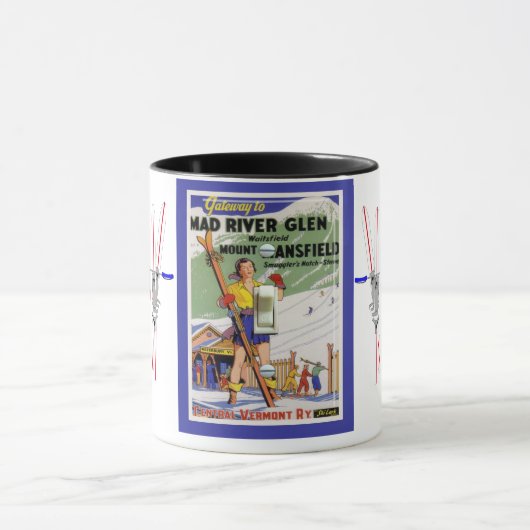  Ski Poster, Mad River Glen Mok (Midden)