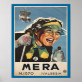 Ski poster, Mera, Valsesia Poster (Voorkant)
