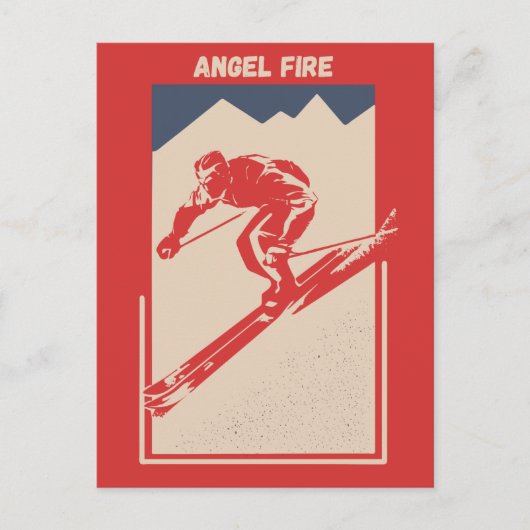  Ski Poster New Mexico Resort Angel Fire Briefkaart (Voorkant)