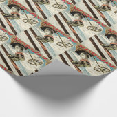 Ski poster, Noorwegen, de thuis van skiing Cadeaupapier (Hoek)