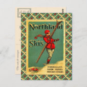  Ski Poster, Northland Skis Briefkaart (Voorkant / Achterkant)