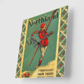 Ski Poster, Northland Skis Vierkante Klok (Hoek)