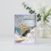  Ski Poster, Quebec Briefkaart (Staand voorkant)