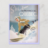 Ski Poster, Quebec Briefkaart (Voorkant)