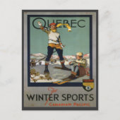  Ski Poster, Quebec Briefkaart (Voorkant)