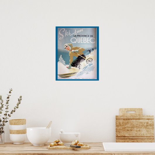  Ski Poster, Quebec voor wintersport Poster (Keuken)
