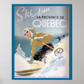  Ski Poster, Quebec voor wintersport Poster (Voorkant)