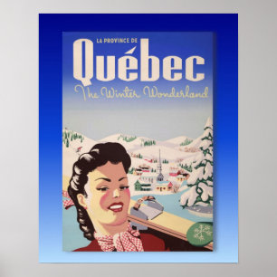  Ski poster, Quebec, winterwonderland Poster