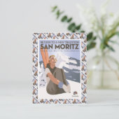  Ski Poster, San Moritz Crested Butte, Briefkaart (Staand voorkant)