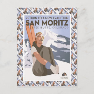 Ski Poster, San Moritz Crested Butte, Briefkaart